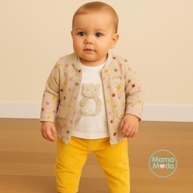 بجامه 3قطع رسمة دبدوب فرو حكيت منقط