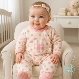 افرهول مخمل بيج منقط دوائر جيبه ارنوب