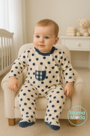 افرهول مخمل بيج منقط دوائر جيبه ارنوب