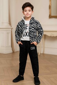 طقم ولادي خريفي 3 قطع delux